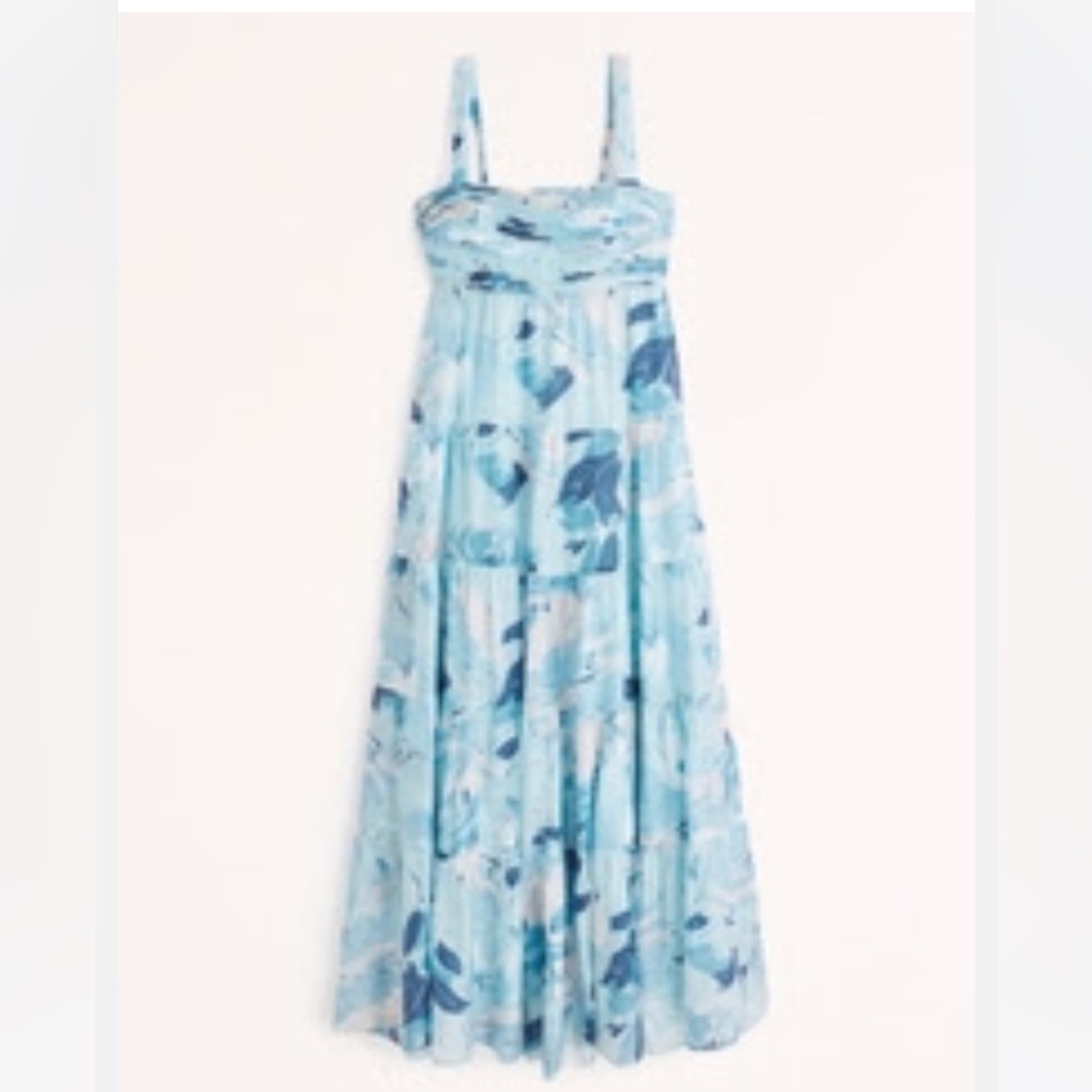 Abercrombie Ruched Baby Doll Maxi Dress